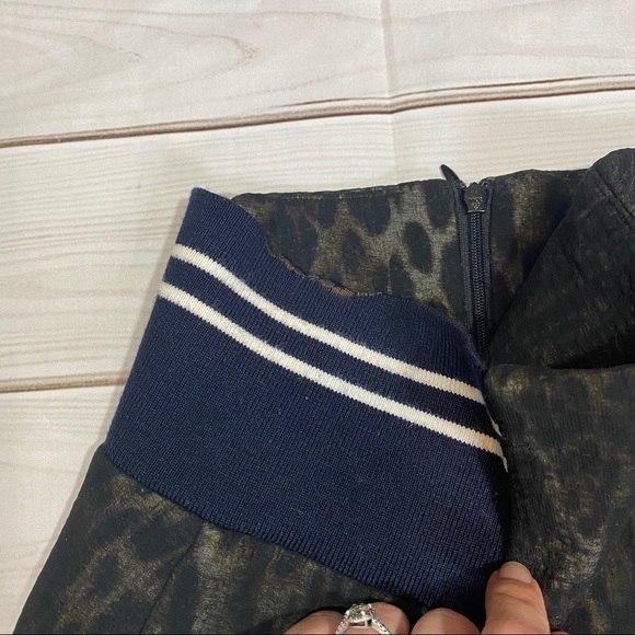 Sandro Paris Elastic Side Leopard Print Skirt - Picture 8 of 9